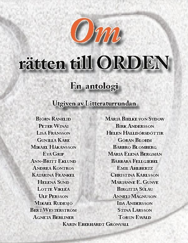 Om rätten till orden : en antologi